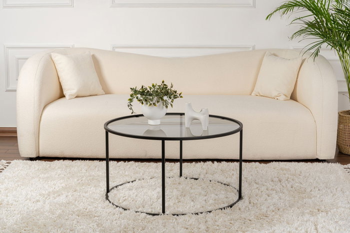 Nordure Mesa de Café 80 Negro, Gris